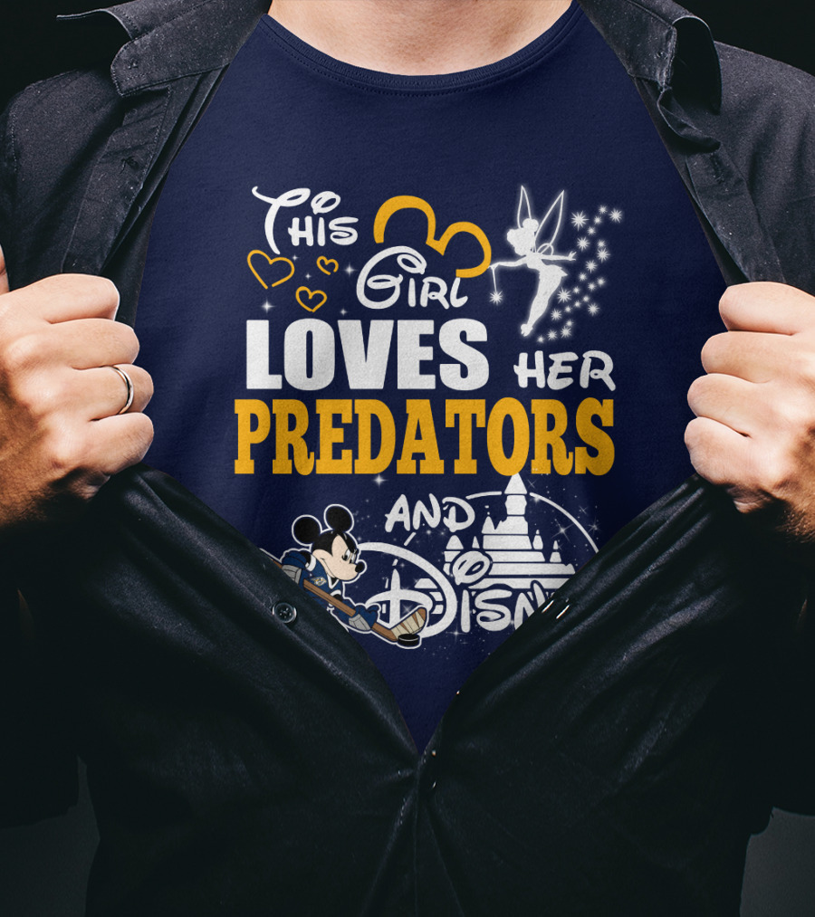 This Girl Loves Her Predators And Disney T-Shirt