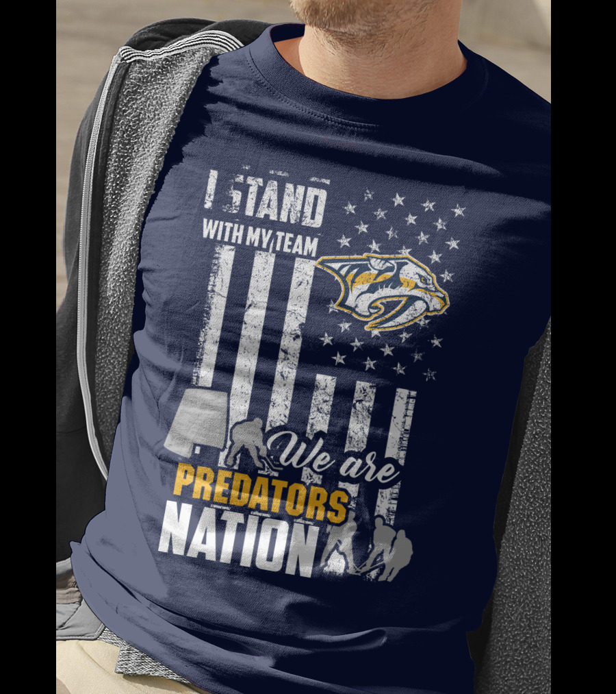 I Stand With My Team We Are Nashville Predators Nation T-Shirt
