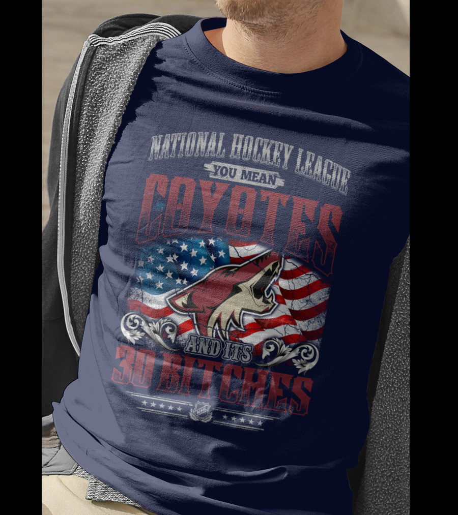 National Hockey League Coyotes And Its 30 Bitches American Flag T-Shirt