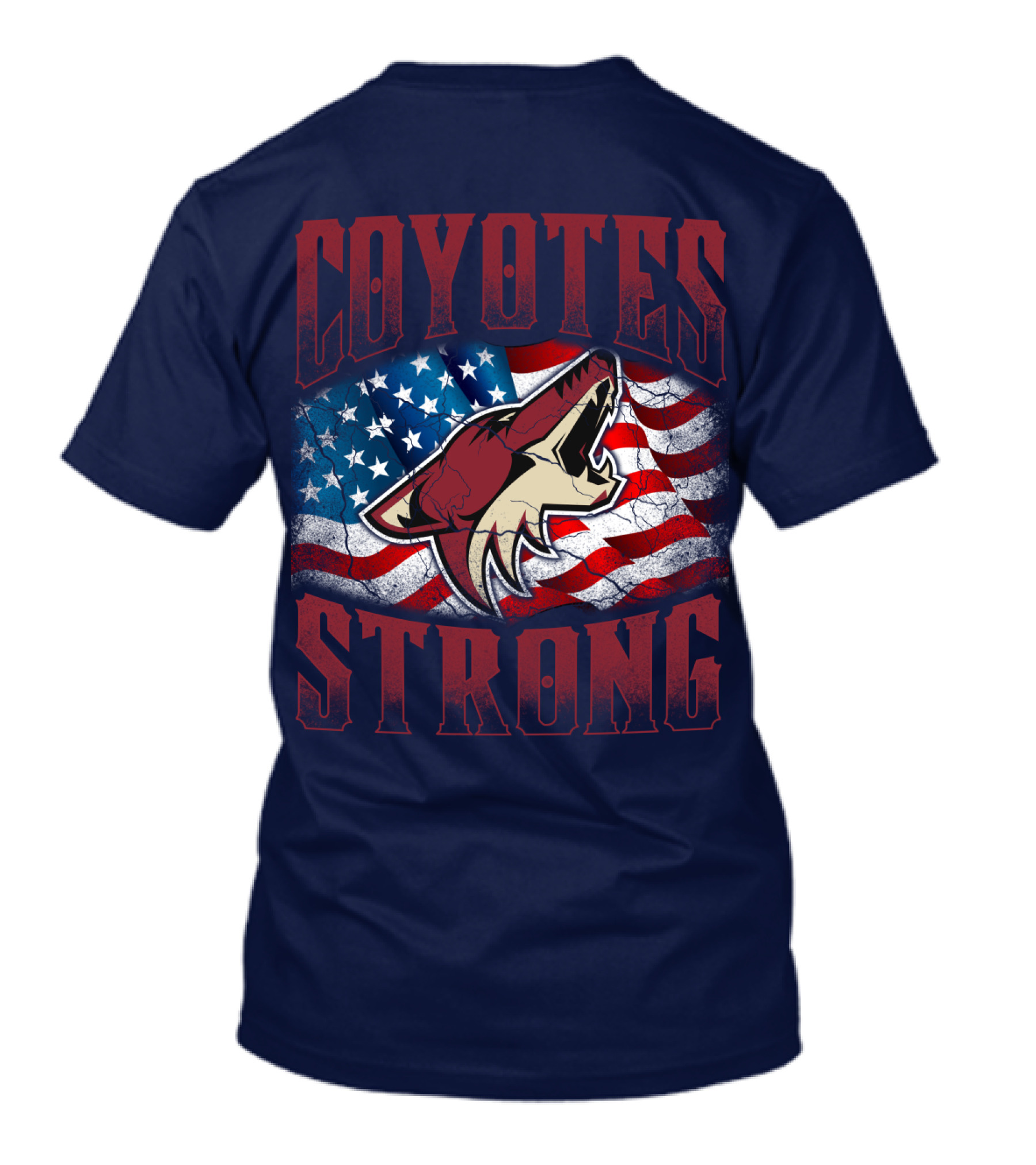 Coyotes Strong American Flag T-Shirt