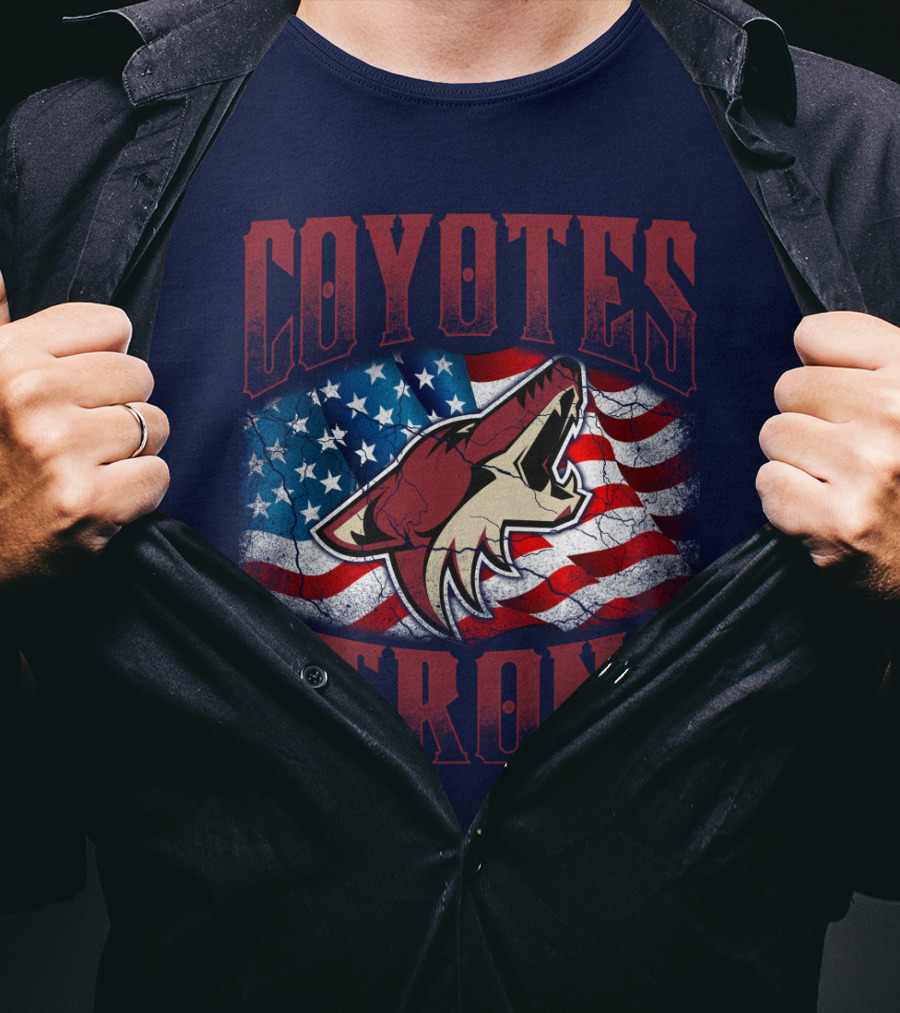 Coyotes Strong American Flag T-Shirt