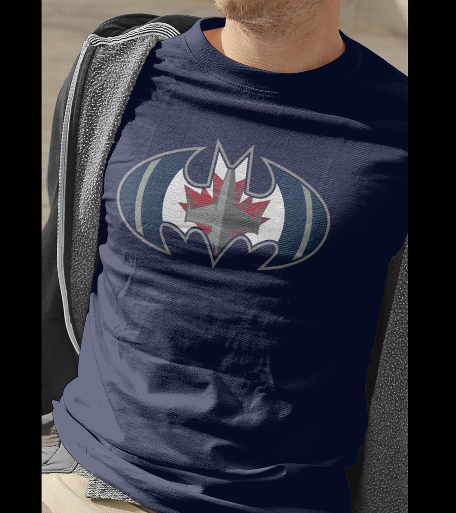 Winnipeg Jets Batman Logo Mashup T-Shirt