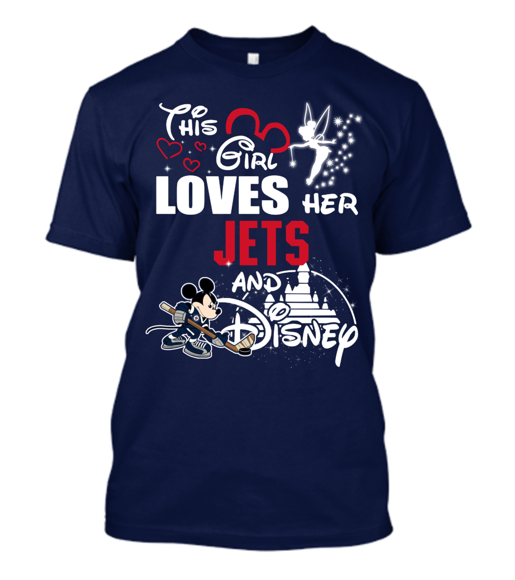 This Girl Loves Her Winnipeg Jets And Disney T-Shirt