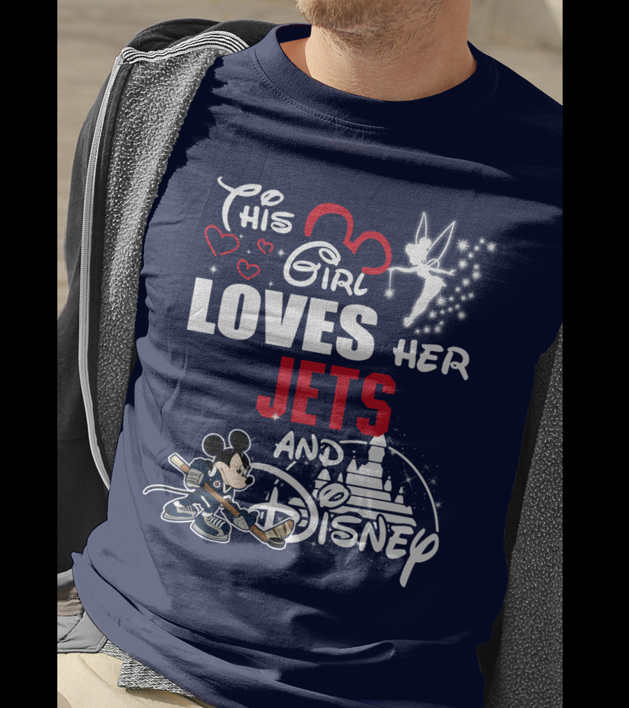 This Girl Loves Her Winnipeg Jets And Disney T-Shirt