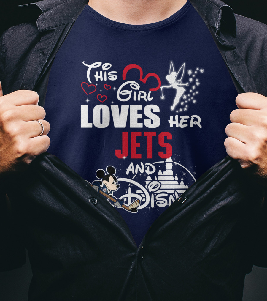 This Girl Loves Her Winnipeg Jets And Disney T-Shirt