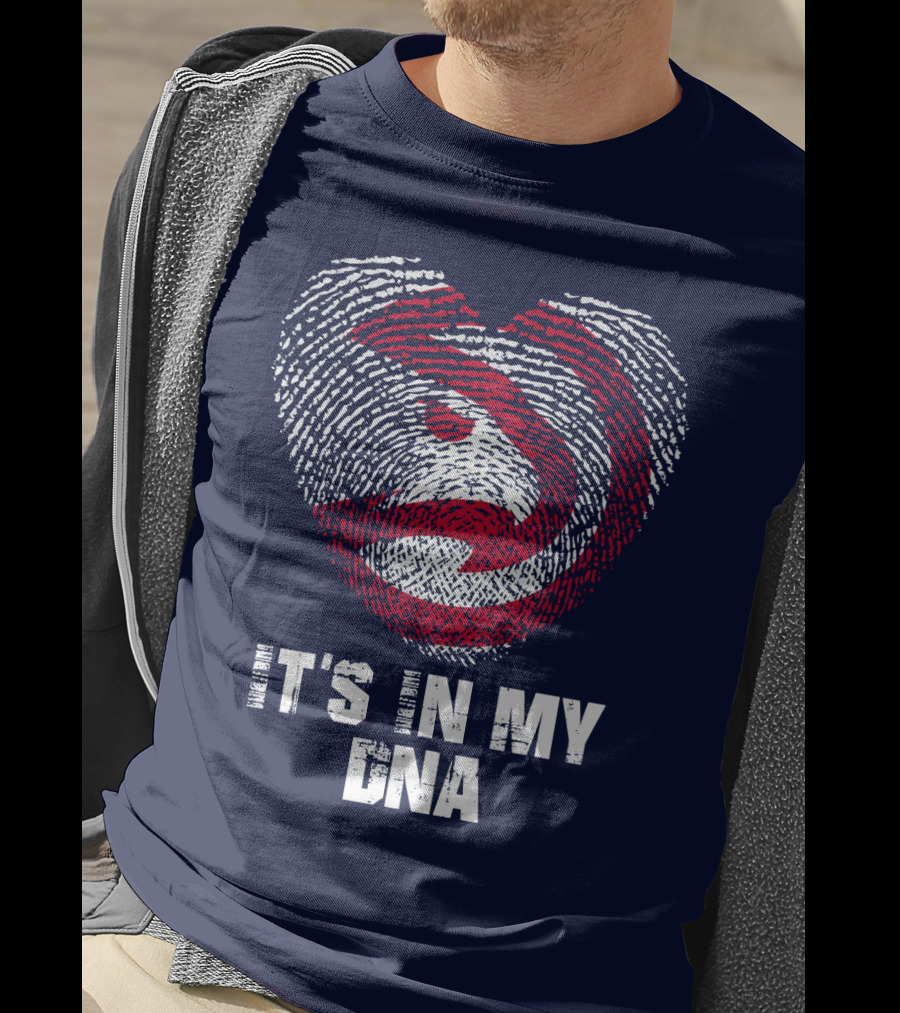 Atlanta Hawks It's In My Dna Fingerprint Heart T-Shirt