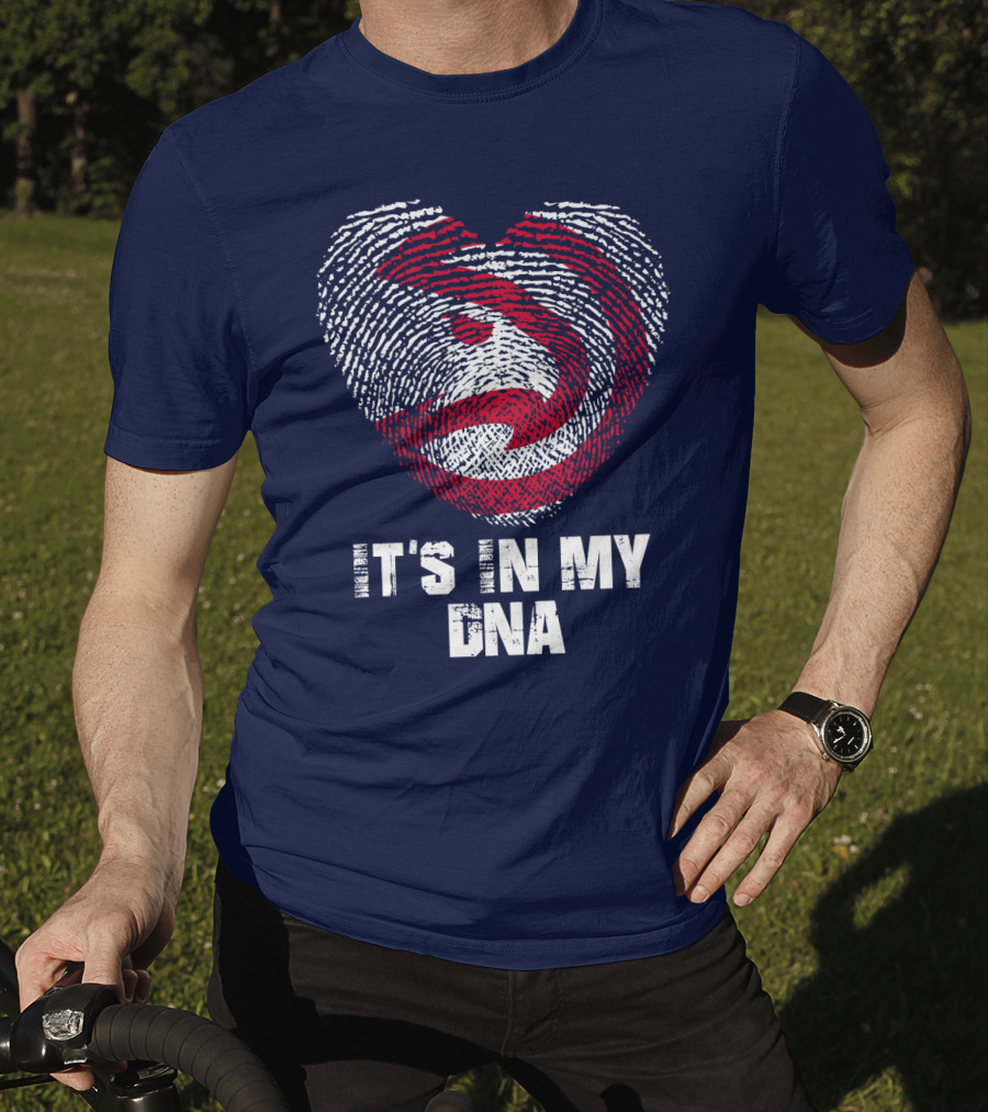 Atlanta Hawks It's In My Dna Fingerprint Heart T-Shirt