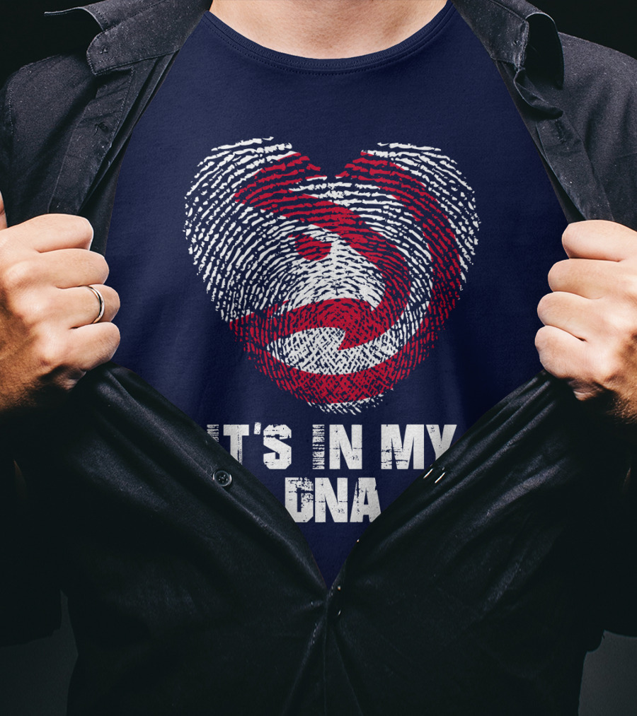 Atlanta Hawks It's In My Dna Fingerprint Heart T-Shirt