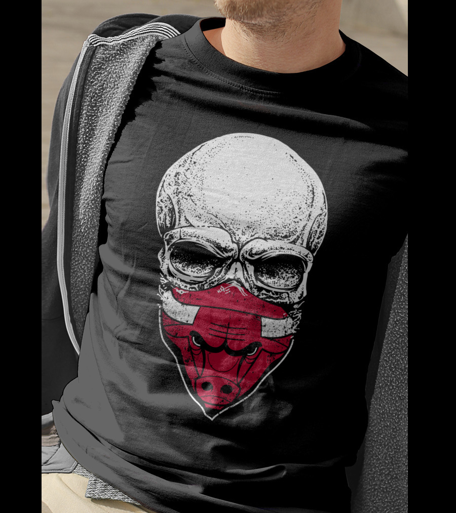 Chicago Bulls Skull Bulls Face T-Shirt