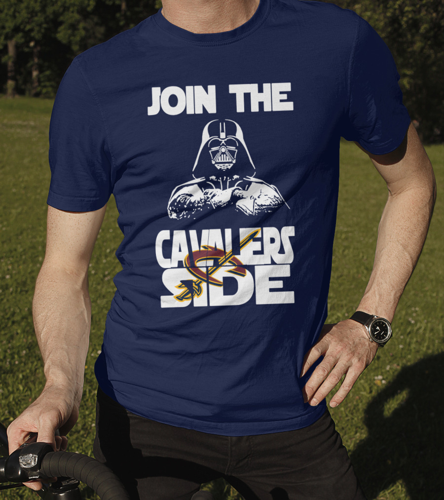 Join The Cavaliers Side Cleveland Cavaliers Star Wars Darth Vader T-Shirt