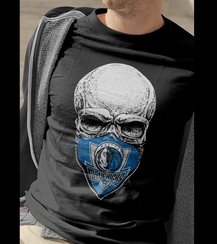 Dallas Mavericks Skull Mask T-Shirt