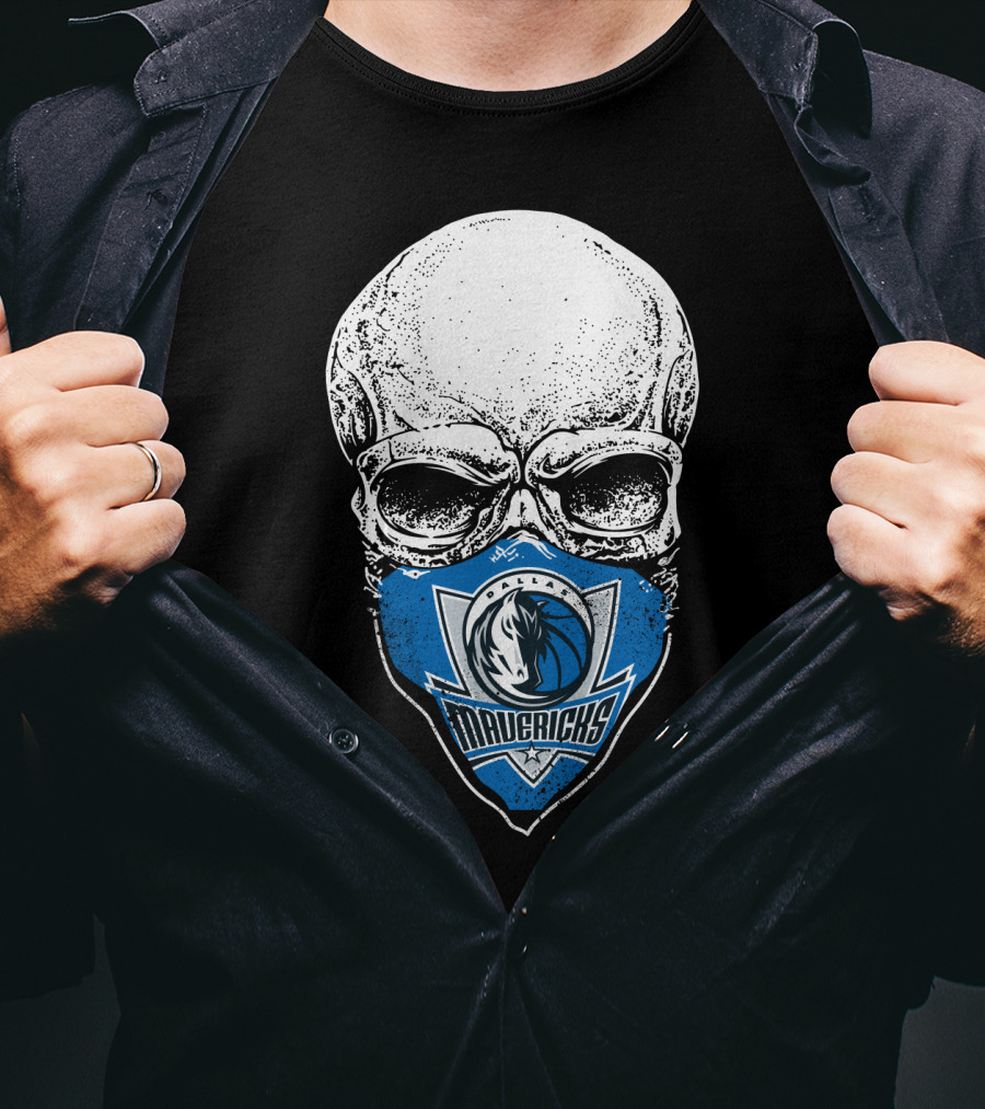 Dallas Mavericks Skull Mask T-Shirt