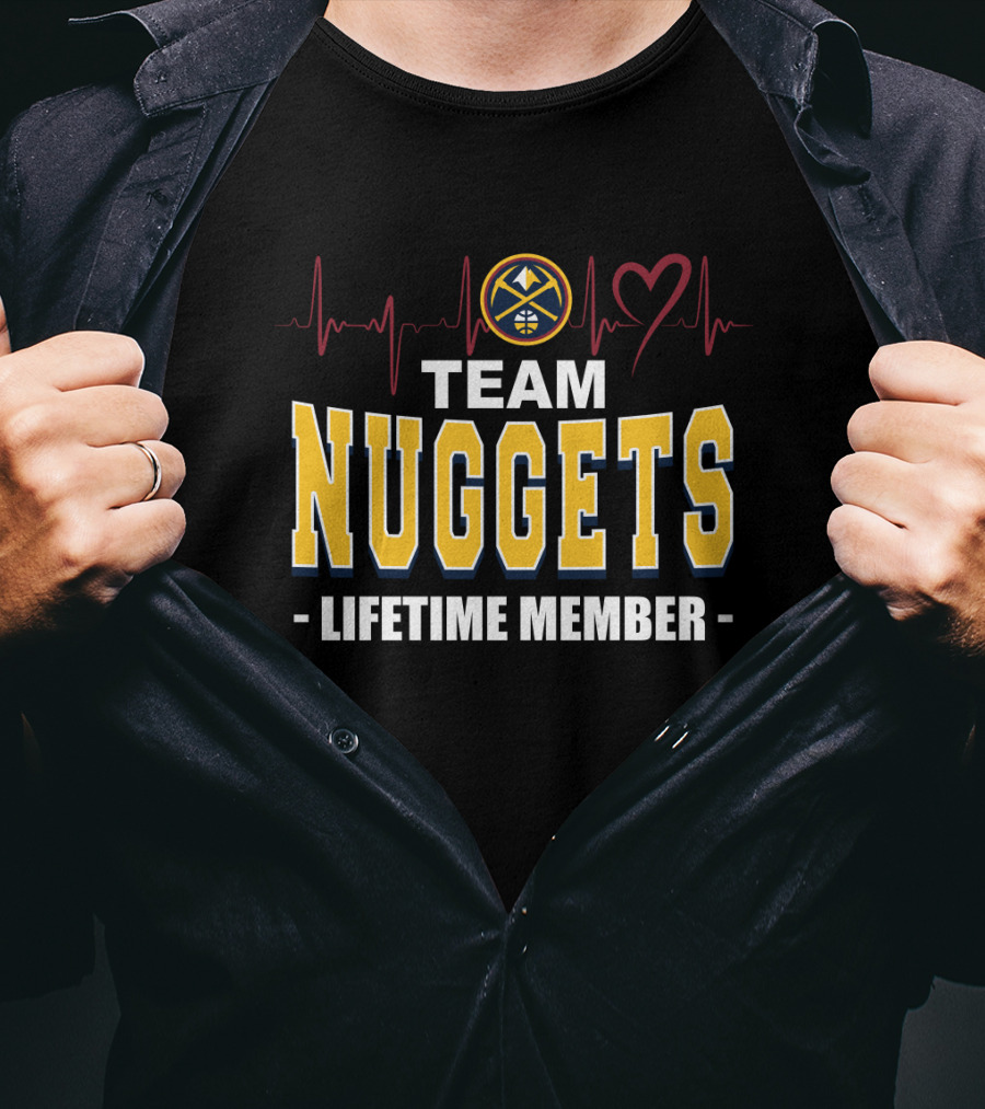 Team Denver Nuggets Heart Lifetime Member T-Shirt