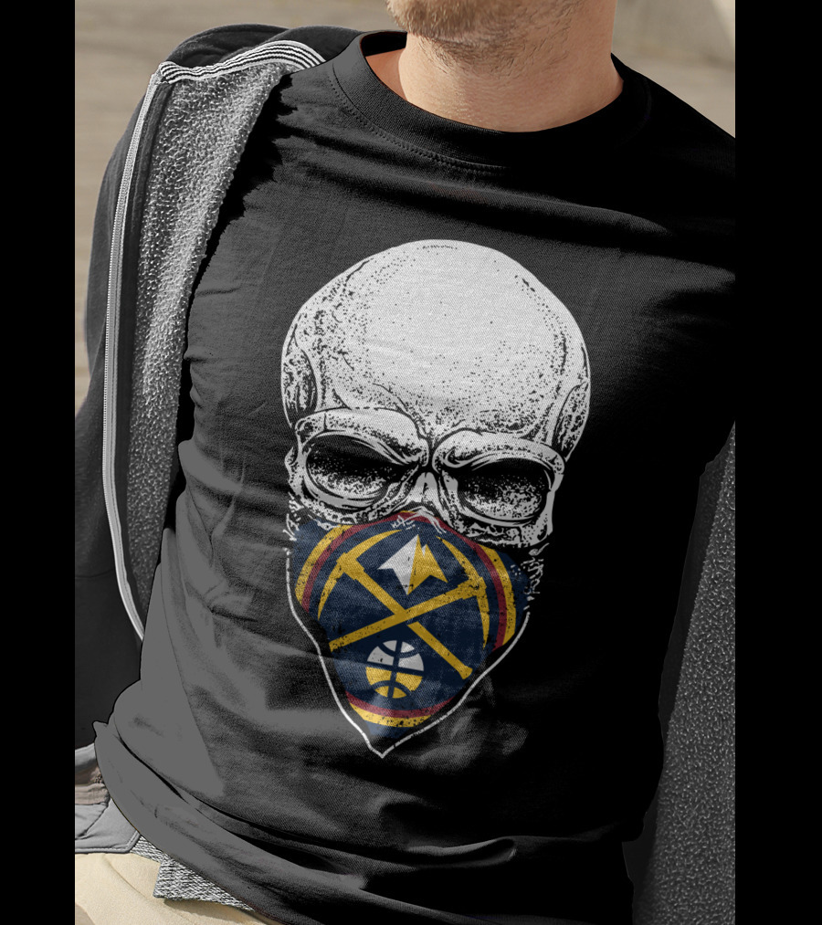 Denver Nuggets Skull Mask Basketball T-Shirt