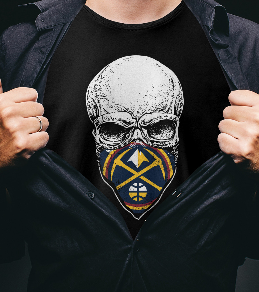 Denver Nuggets Skull Mask Basketball T-Shirt