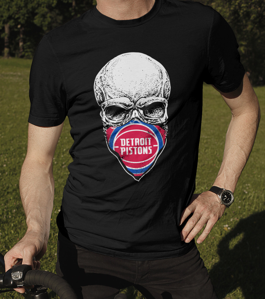 Detroit Pistons Skull Masked T-Shirt
