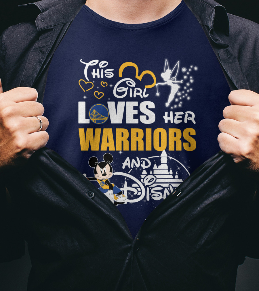 This Girl Loves Her Warriors And Disney T-Shirt