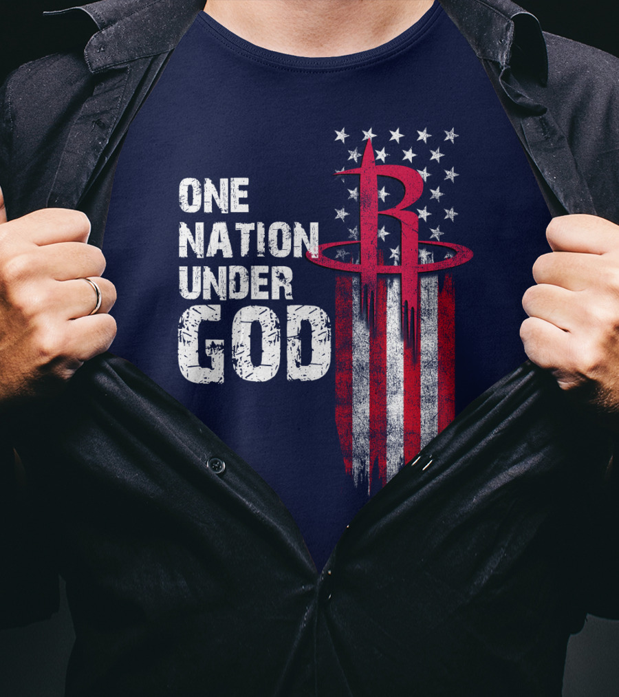 One Nation Under God Houston Rockets T-Shirt