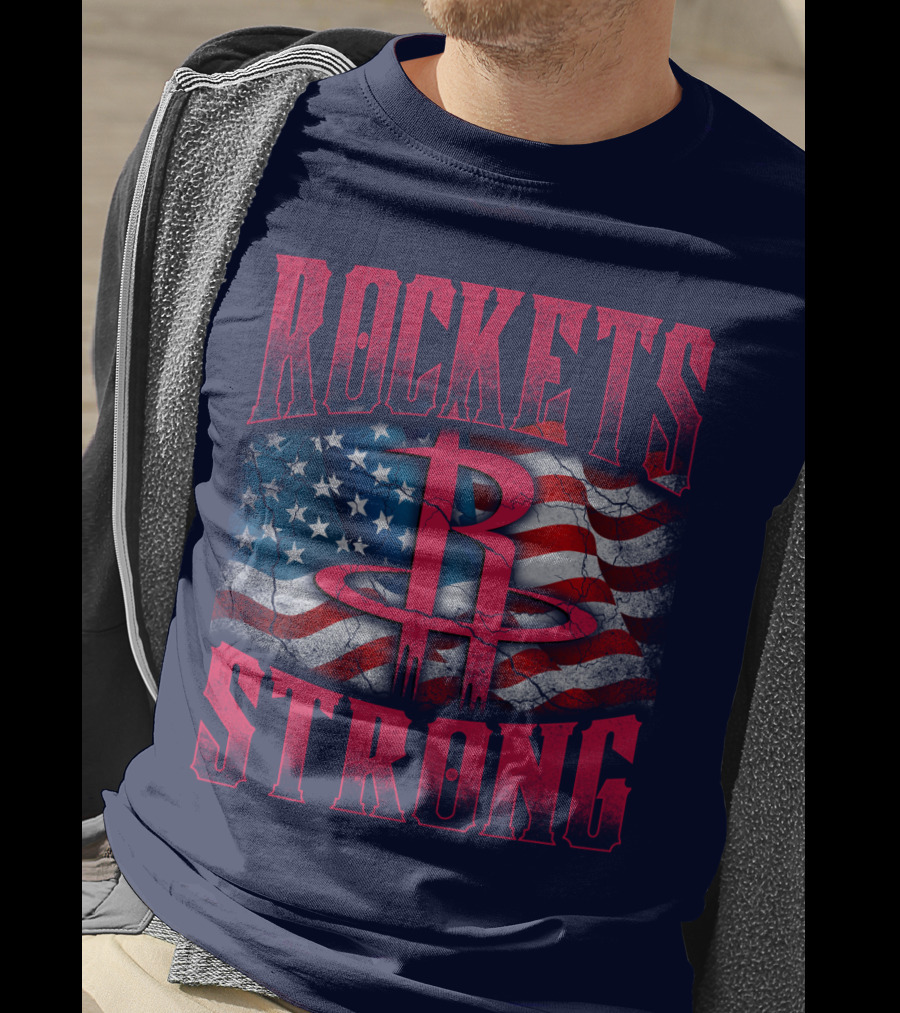 Rockets Strong American Flag T-Shirt