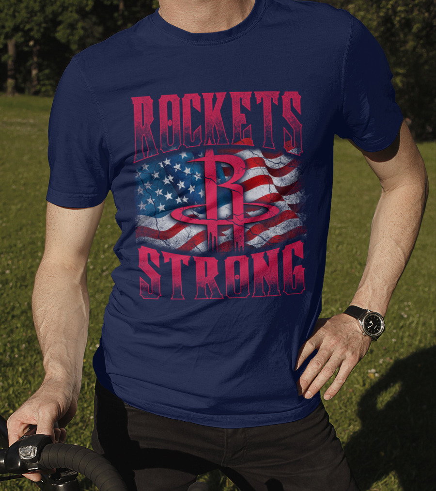 Rockets Strong American Flag T-Shirt