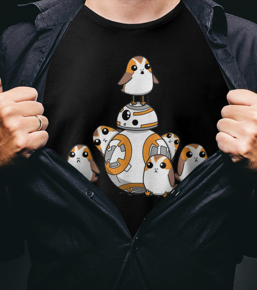 Bb-8 With Porgs T-Shirt