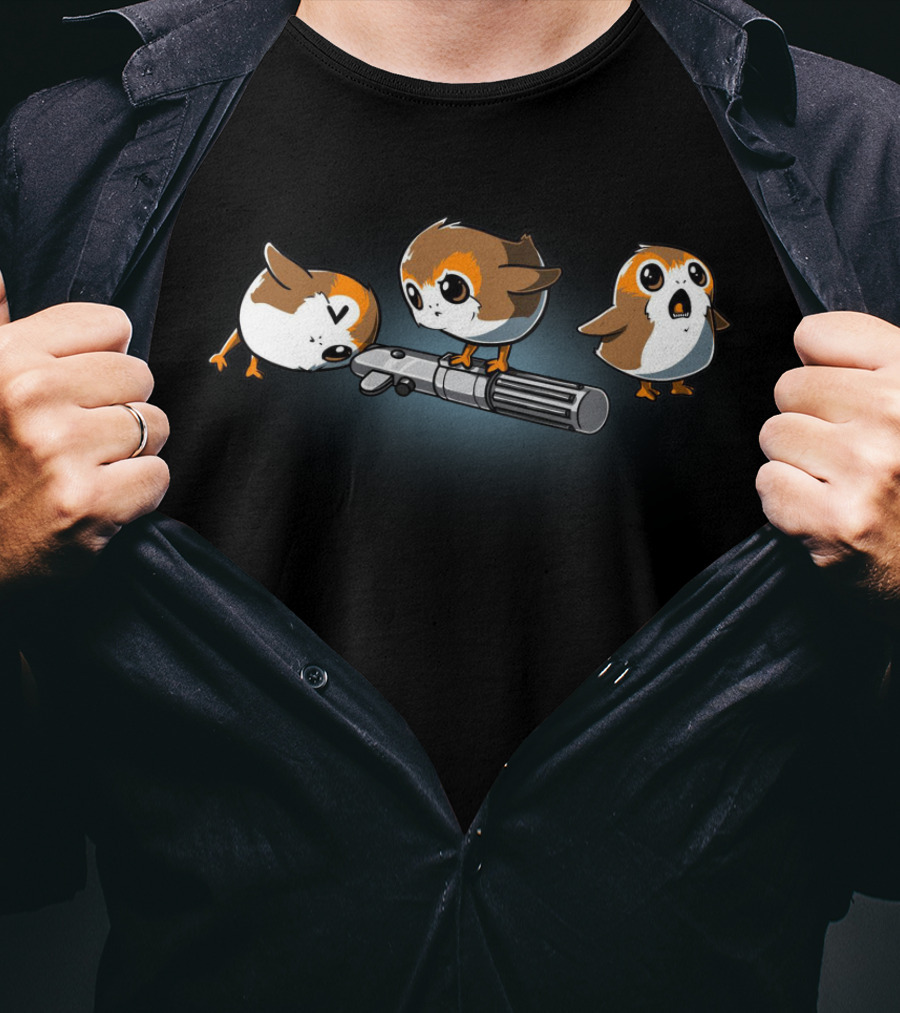 Porg With Lightsaber T-Shirt