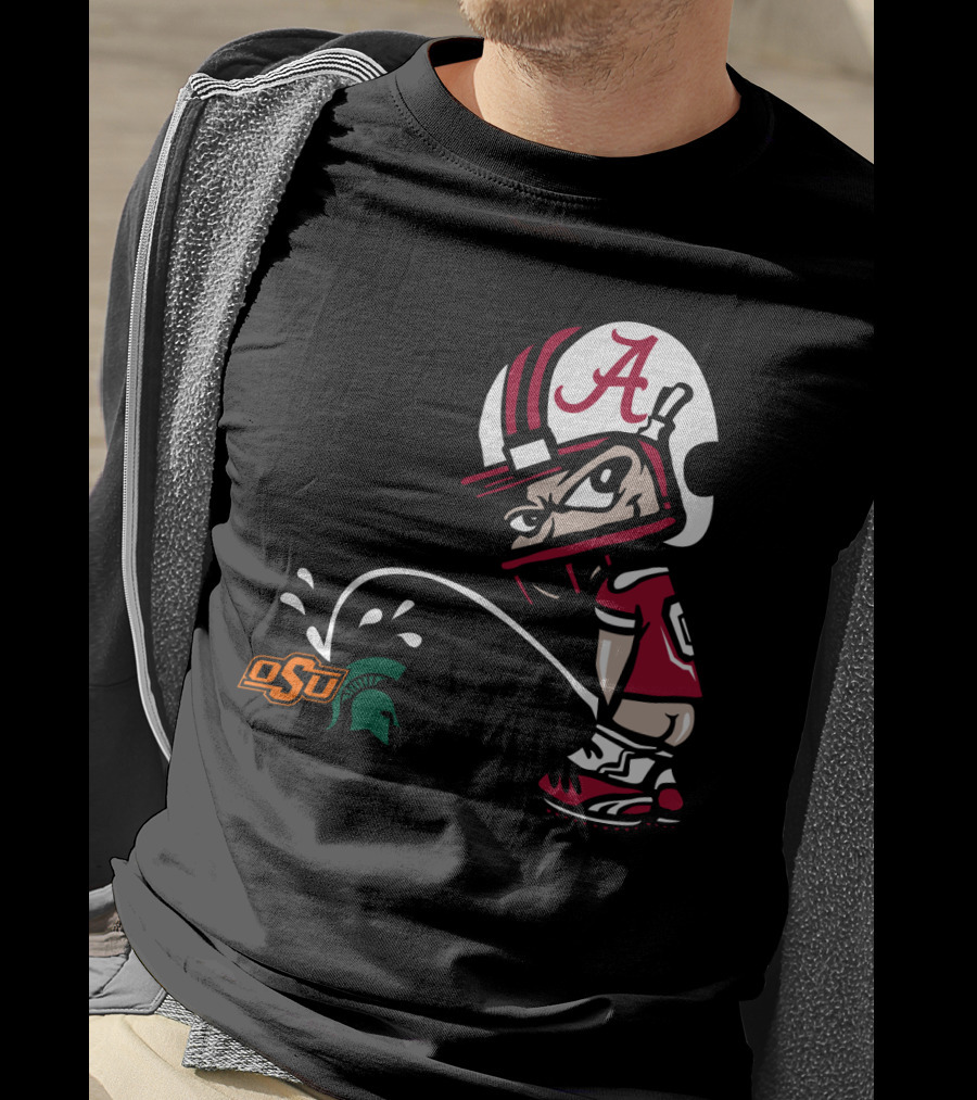 Alabama Crimson Tide Rivalry Spirit With Michigan State And Oklahoma State T-Shirt