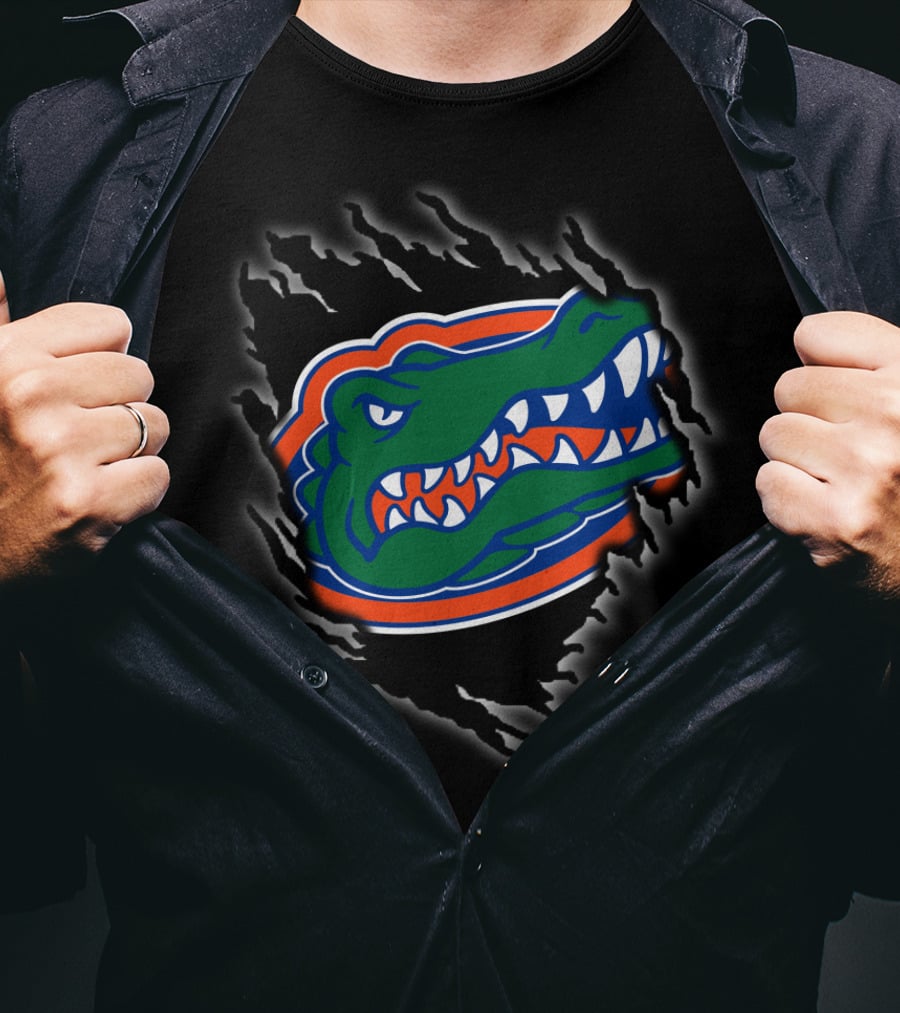 Florida Gators Ripped Claw Mark Gator T-Shirt