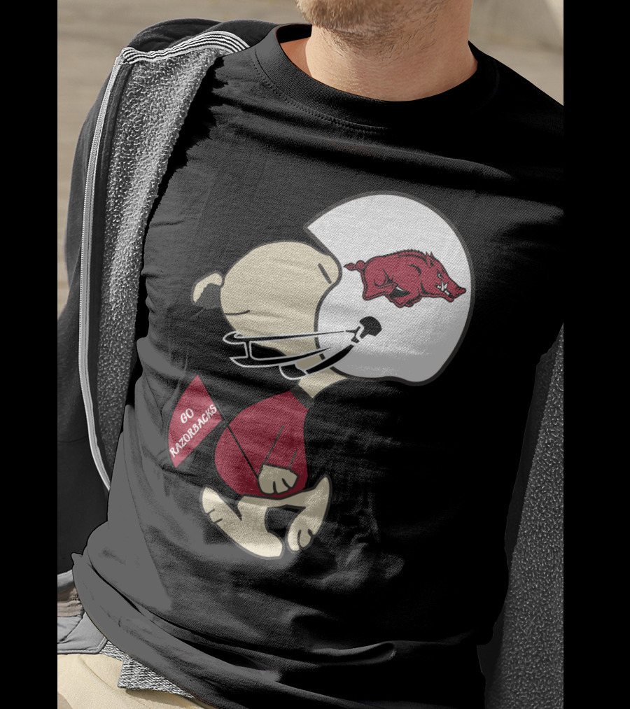 Go Razorbacks Arkansas Razorbacks Helmet Character T-Shirt