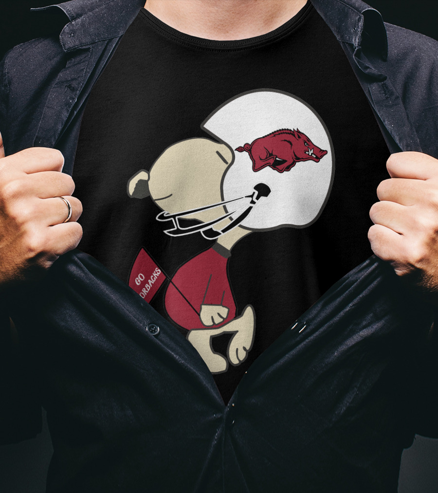 Go Razorbacks Arkansas Razorbacks Helmet Character T-Shirt