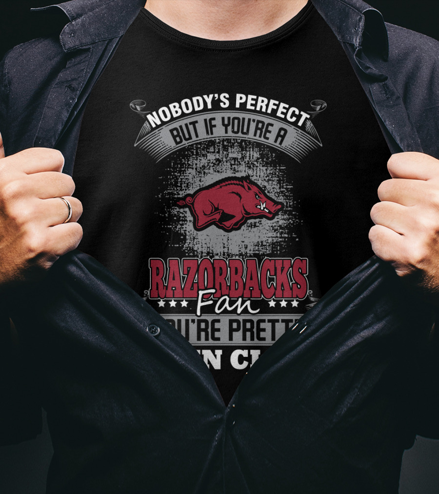 Nobody's Perfect But If You're A Razorbacks Fan You're Pretty Damn Close T-Shirt