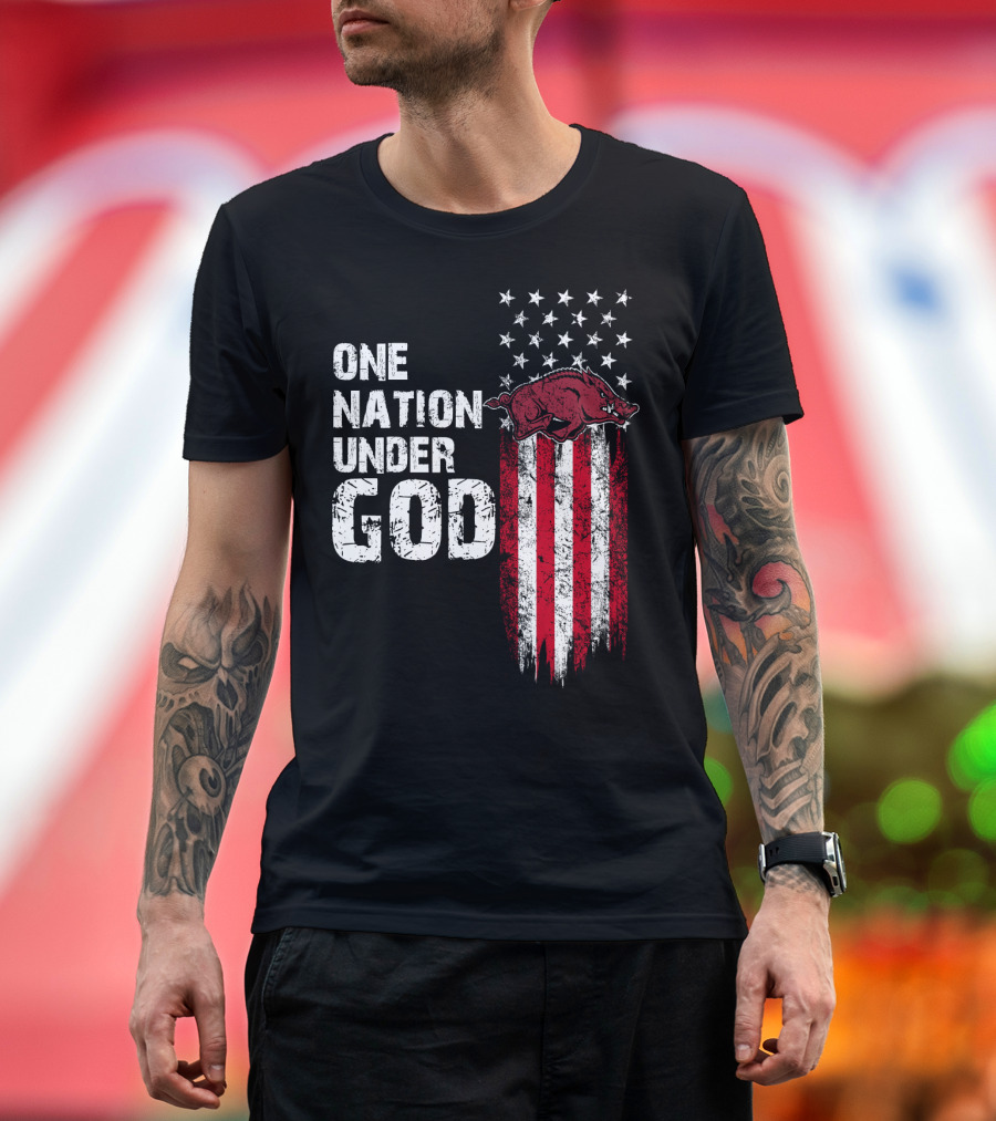 Arkansas Razorbacks One Nation Under God T-Shirt