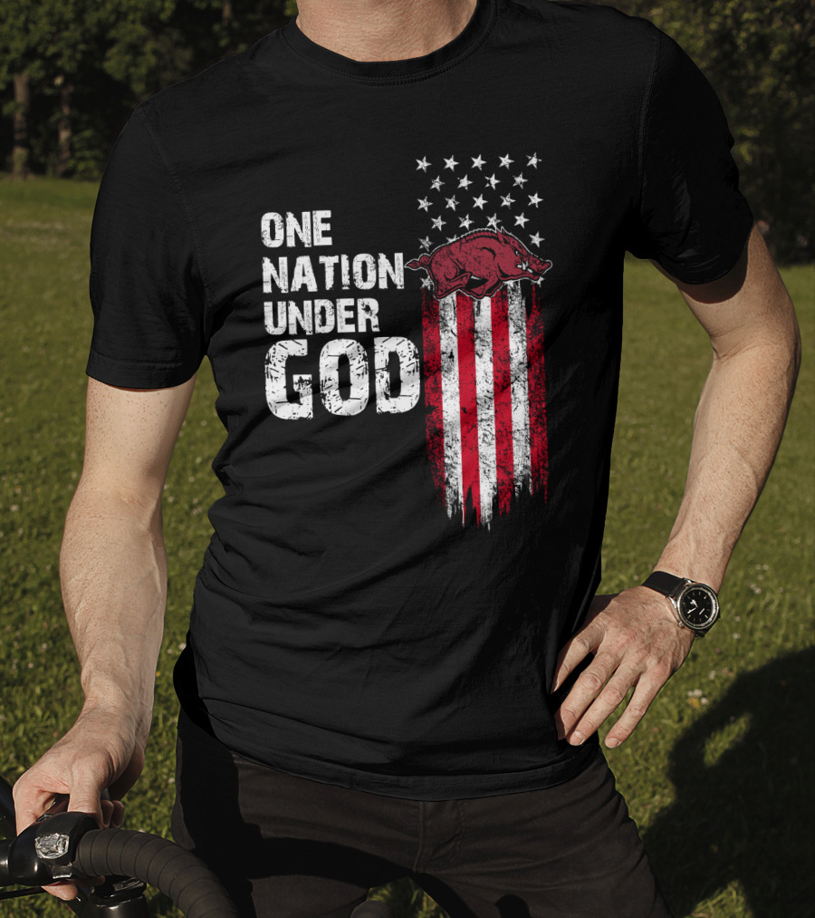 Arkansas Razorbacks One Nation Under God T-Shirt