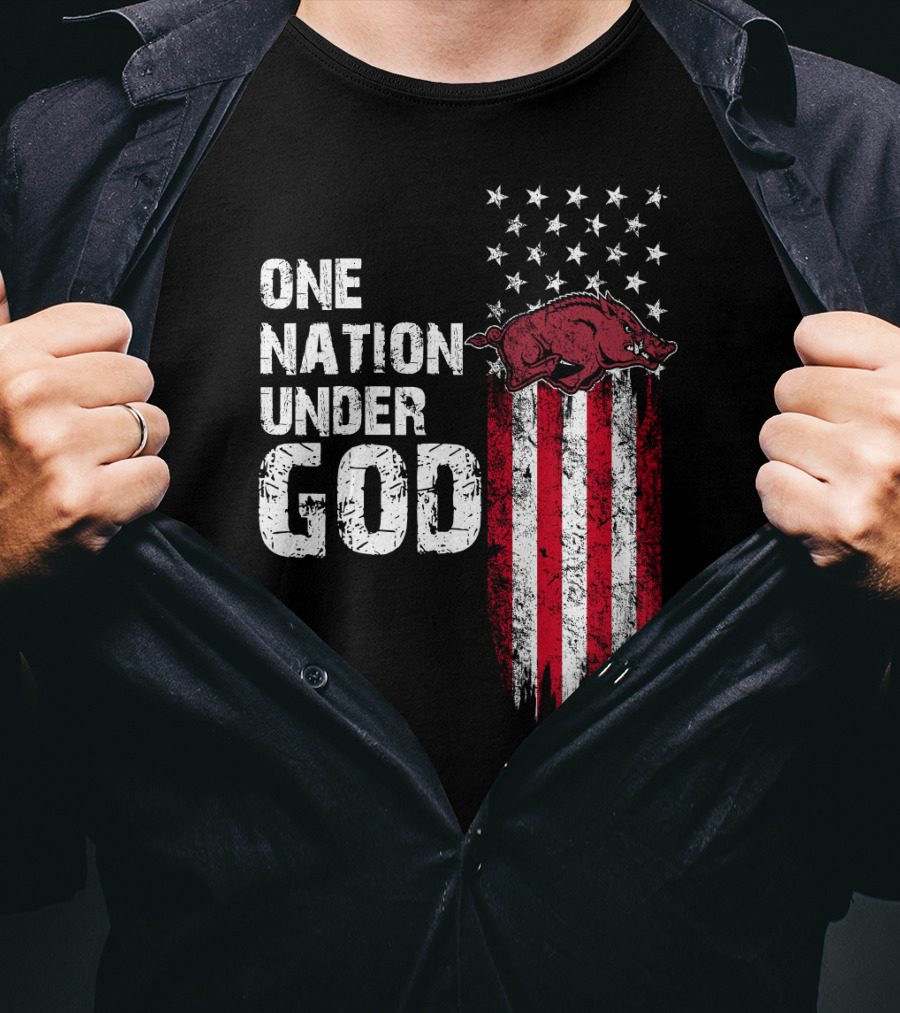 Arkansas Razorbacks One Nation Under God T-Shirt