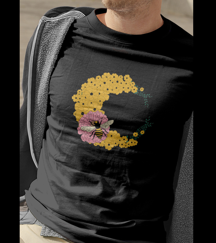 A Bee Has Got To Eat Among Vibrant Blossoms T-Shirt