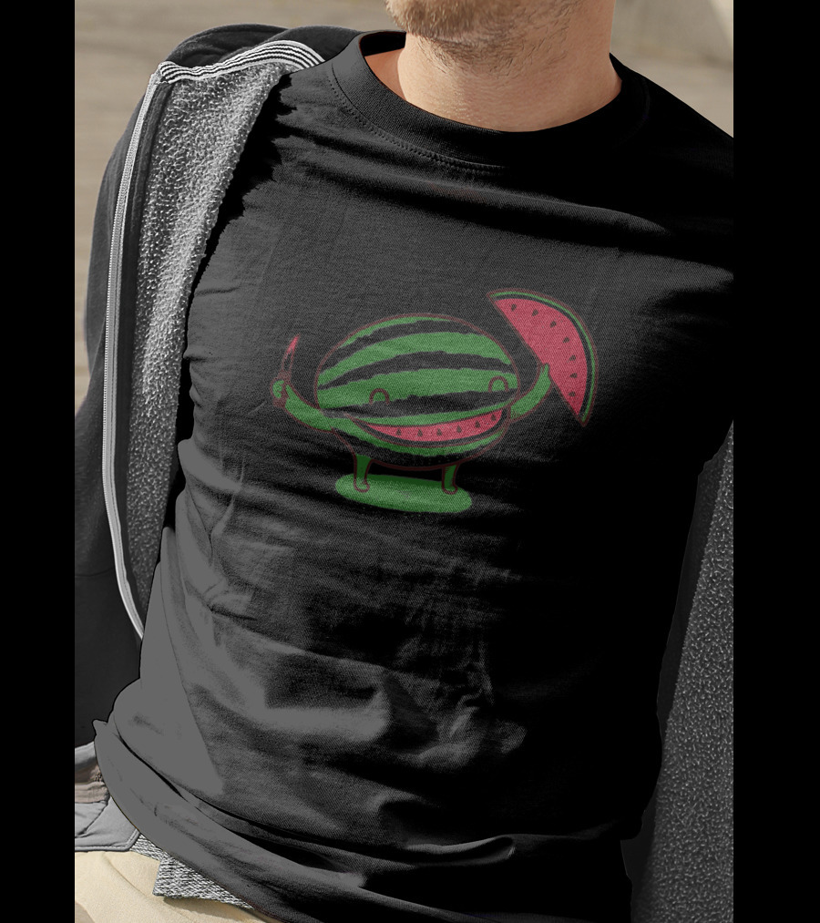 A Happy Slice Of Life Watermelon Character T-Shirt