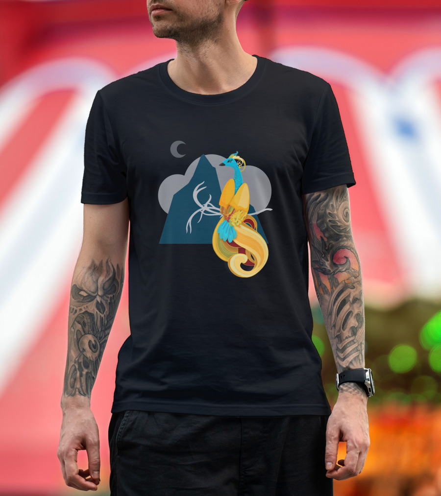 Ibong Adarna Majestic Mountain Moon Scene T-Shirt