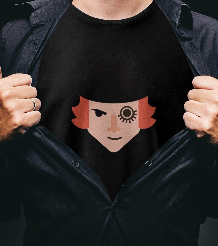 Alex D Clockwork Orange Iconic Bowler Hat Eyelashтересен T-Shirt