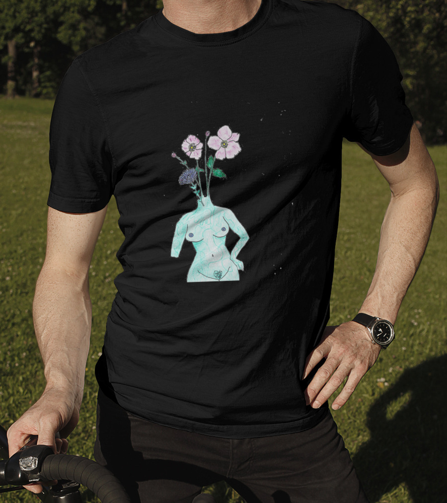Alien Anemone Flower Head Surreal Floral Body T-Shirt