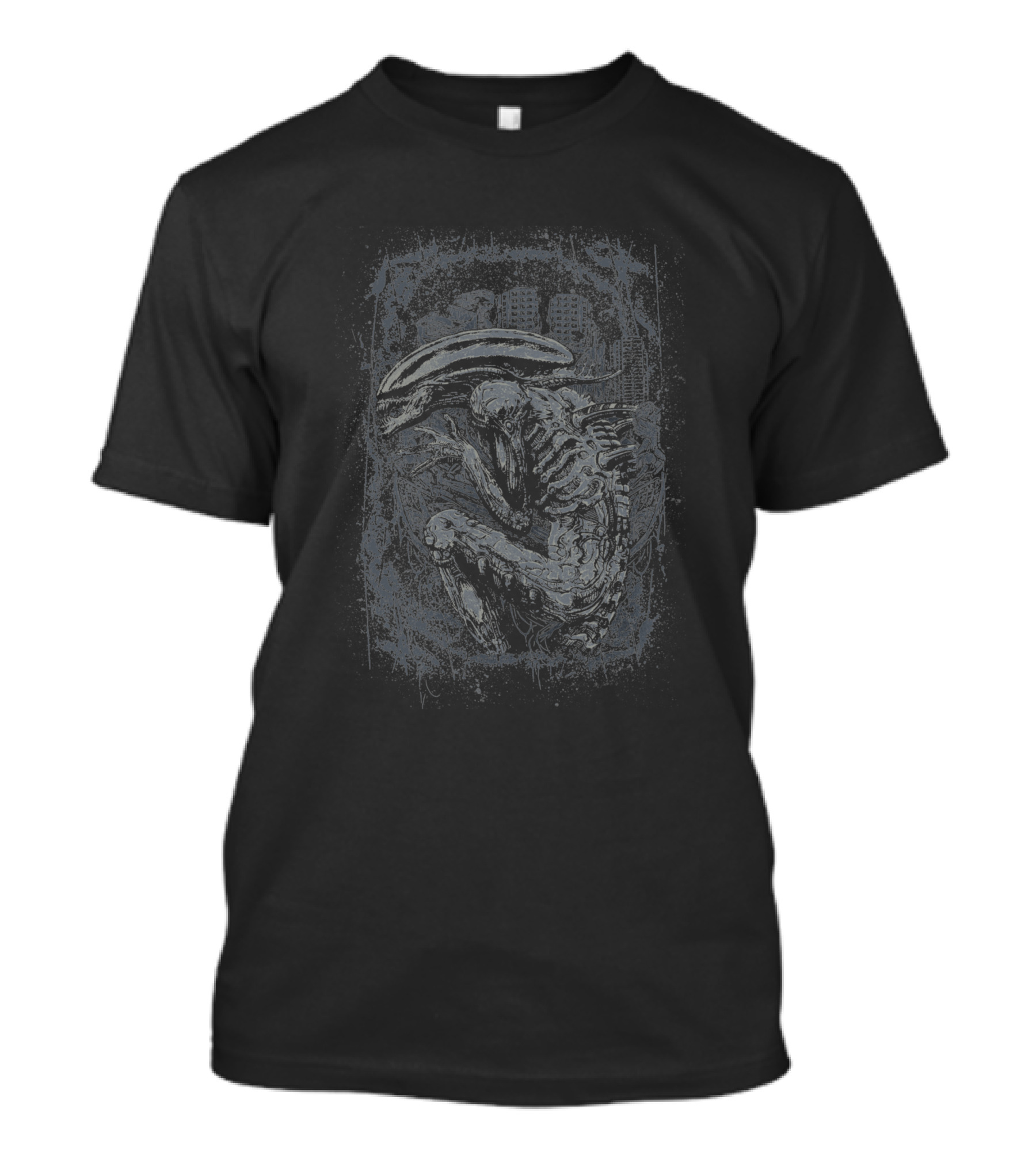 Aliens Nostromo Xenomorph Urban Backdrop T-Shirt