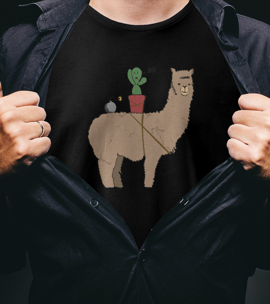 Alpaca Derp And Kektus Adventure With Explosive Humor T-Shirt
