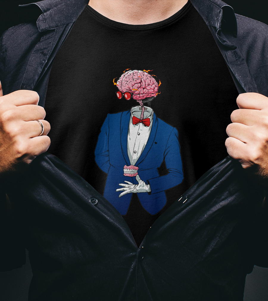 Anatomy 1112234 Brain Bow Tie Suit T-Shirt
