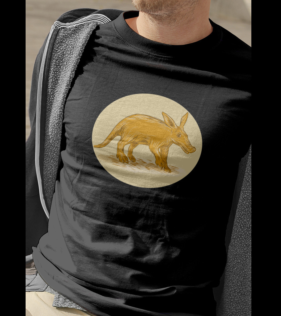 Aardvark African Ant Bear Drawing Golden T-Shirt