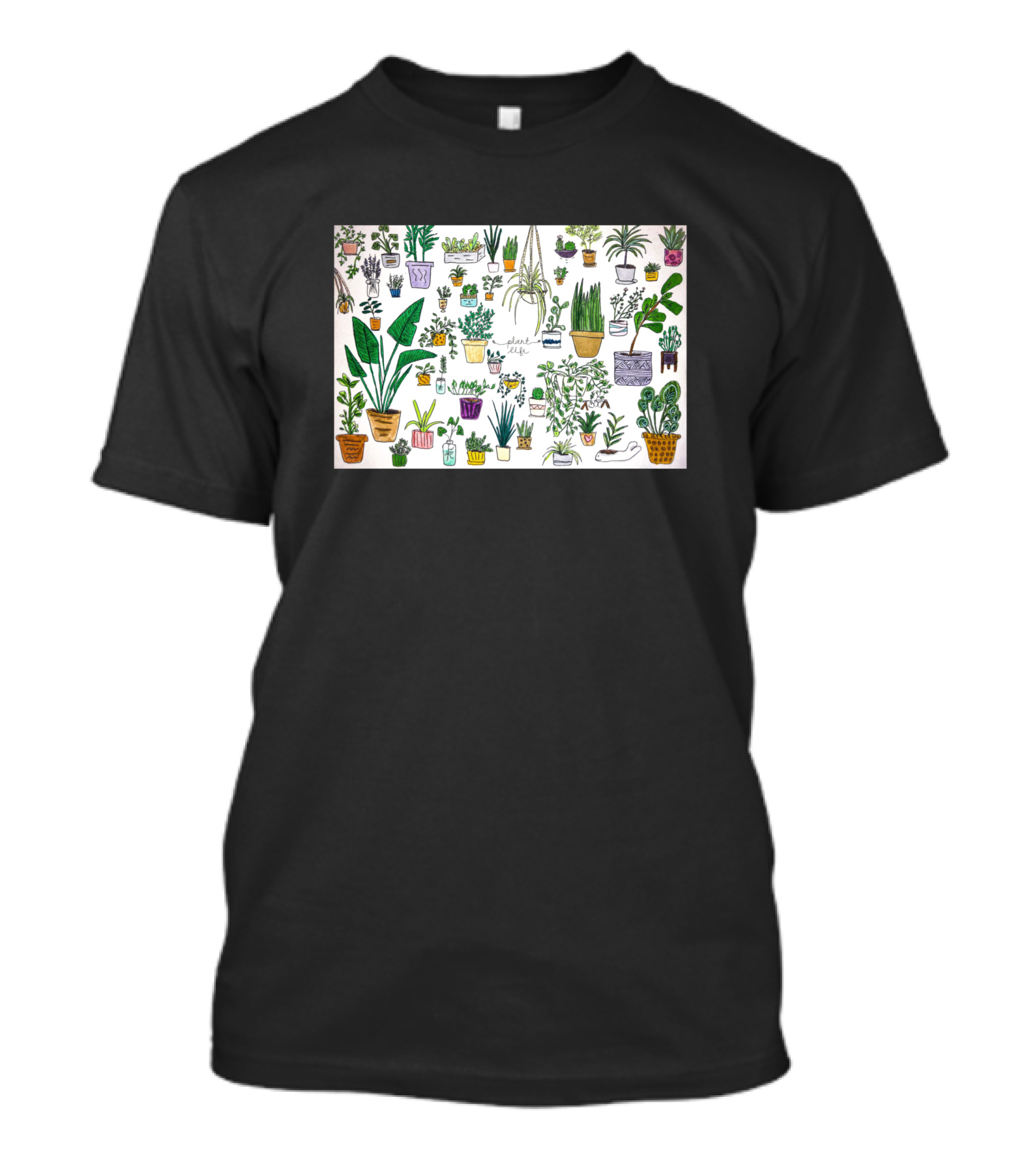 All My Plants Collection Featuring Various Houseplants T-Shirt