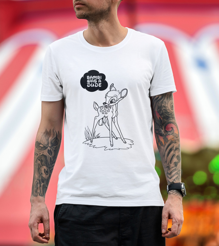 Bambi Was A Dude Deer Cartoon Classic T-Shirt