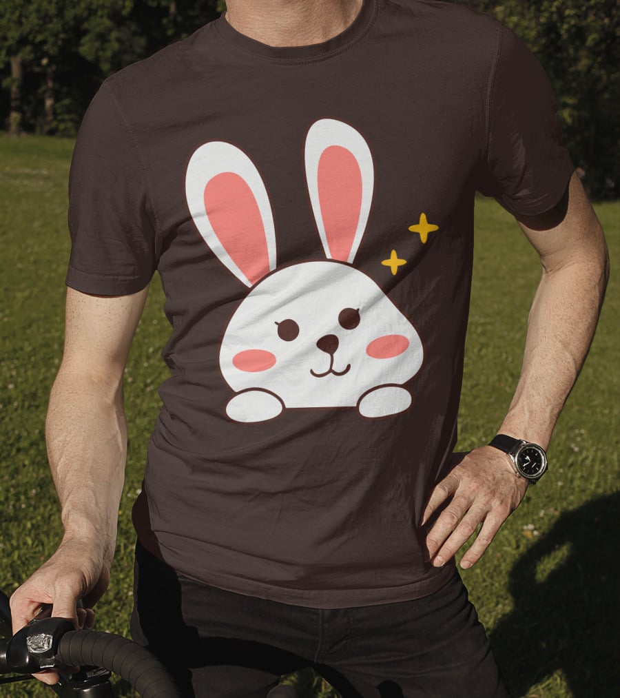 Cute Leveret Bunny Face With Sparkles T-Shirt