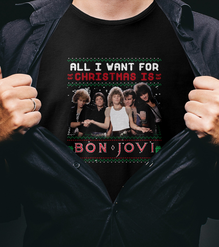 Christmas Is Bon Jovi Style BJV 43 T-Shirt