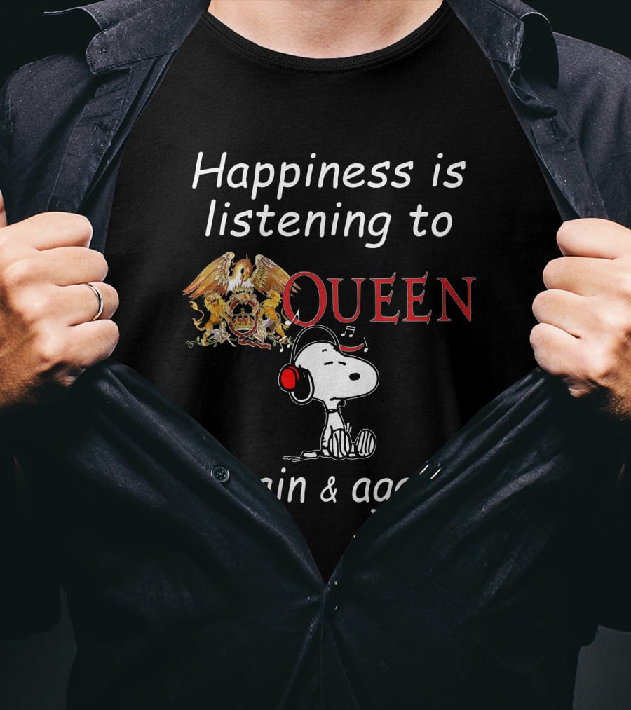 Queen Snoopy Headphones T-Shirt