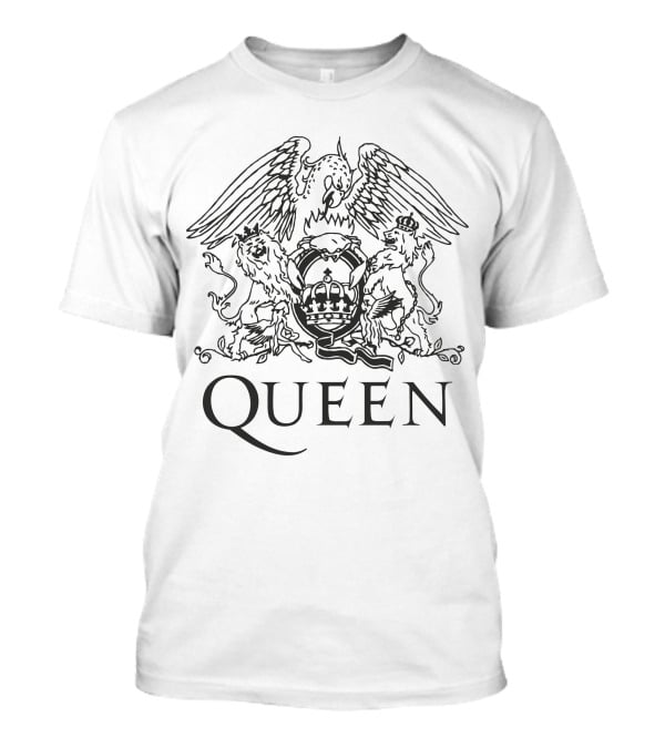 Queen Logo Emblem Crest Winged Lions Crown T-Shirt