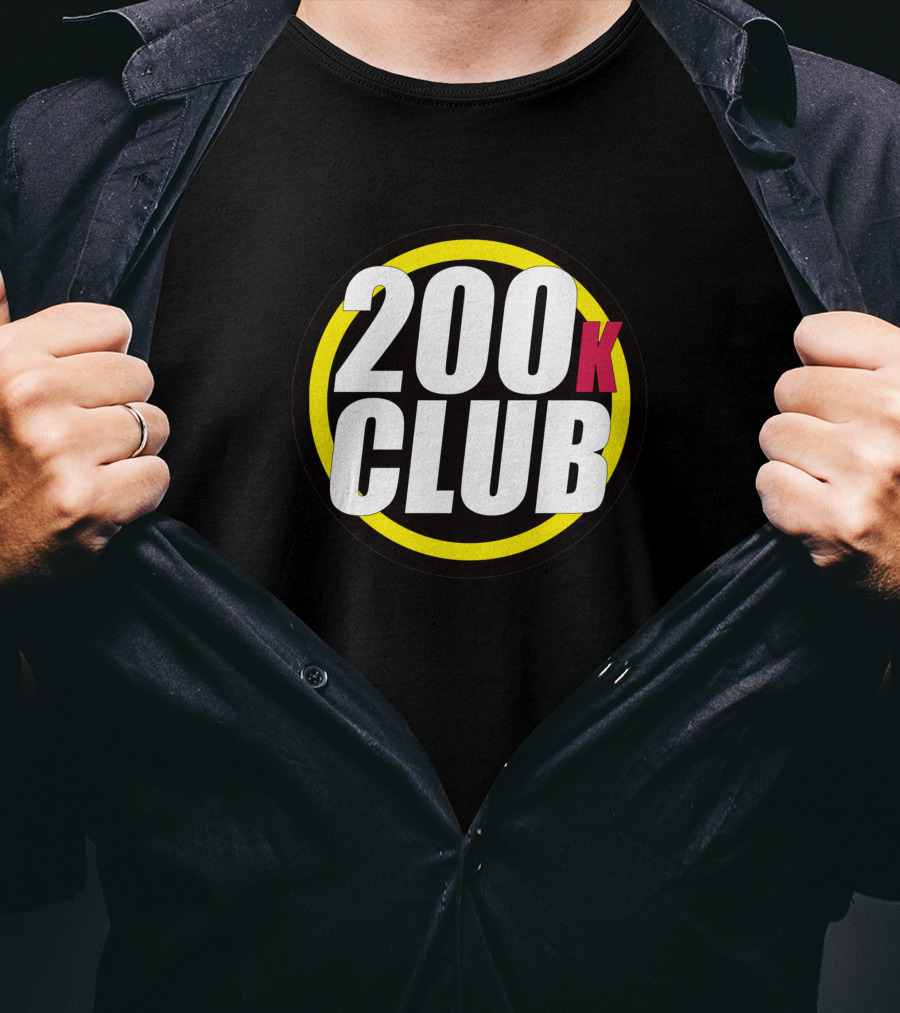 200K Club Dark Edition Bold Yellow Circle T-Shirt